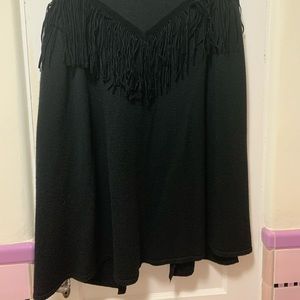 Love Token Black Cape/Poncho with fringe